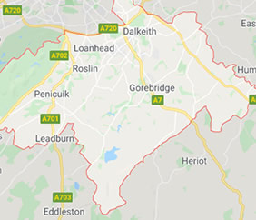 map of Midlothian